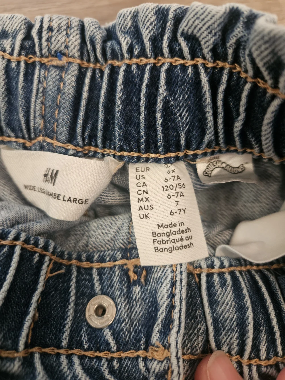 H&M Kids Squishmellow Wide-Leg Jeans Size 6x